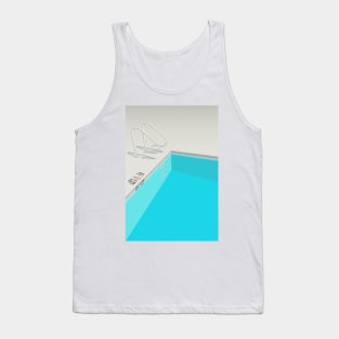 Pool Side Illustration Tank Top